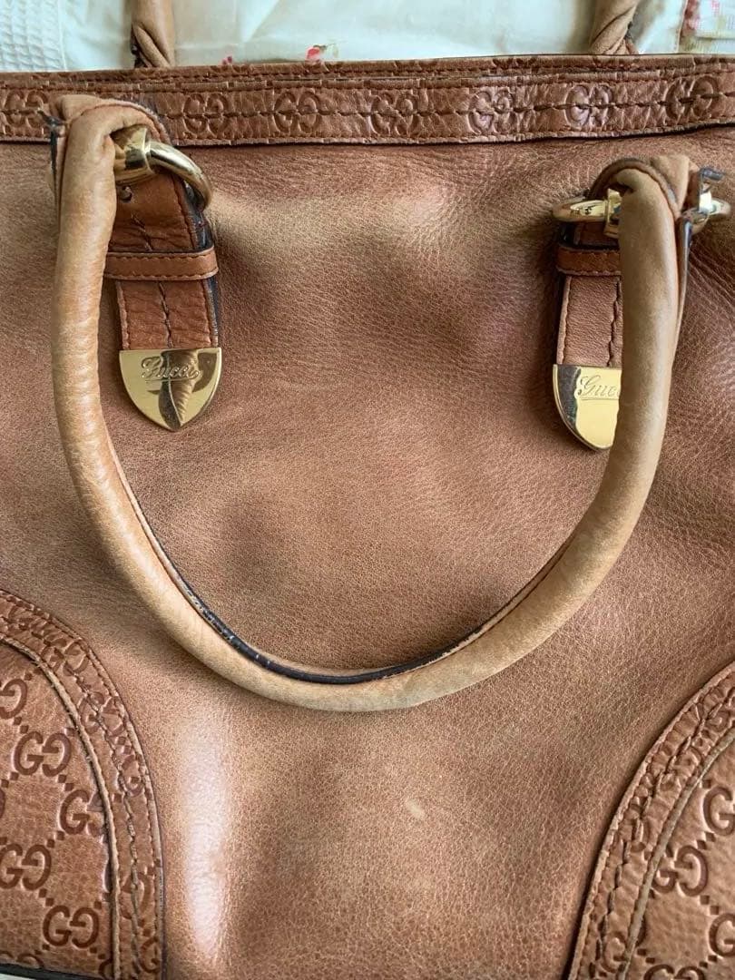 週末限定セール❣️Gucci ブラウンレザーバッグ