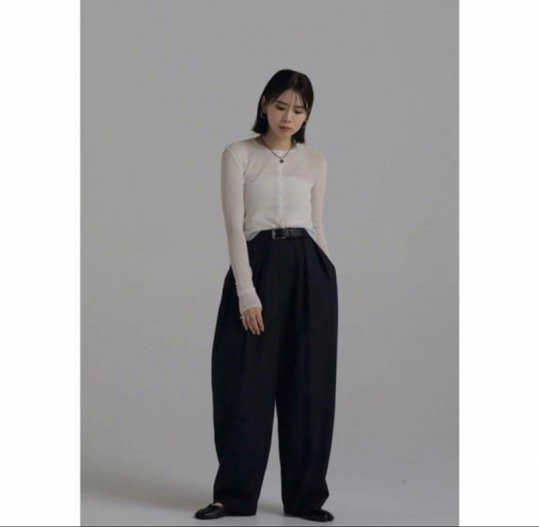 【Louren】tuck cocoon pants