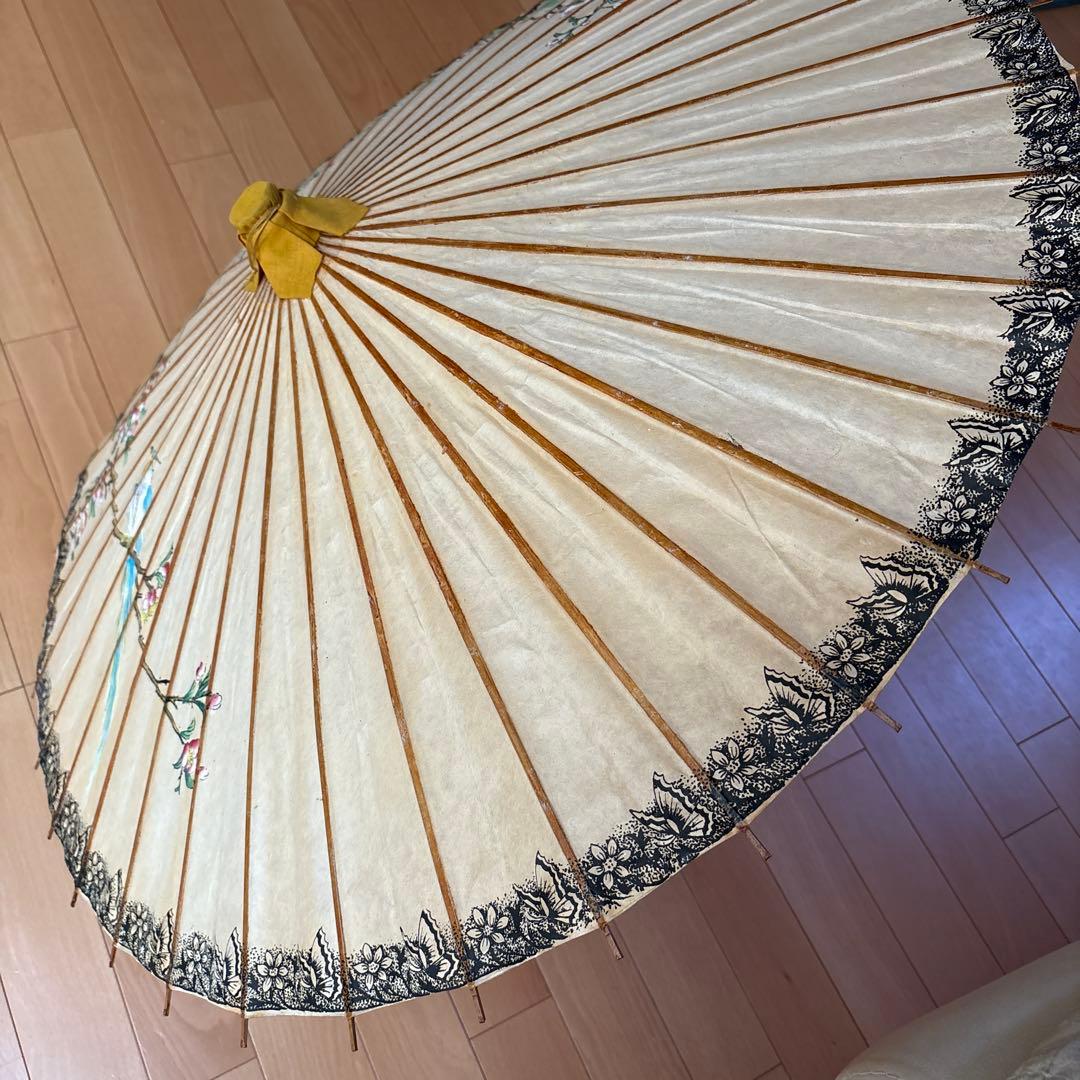 フランス　アンティーク　ヴィンテージ　傘　蛇目傘