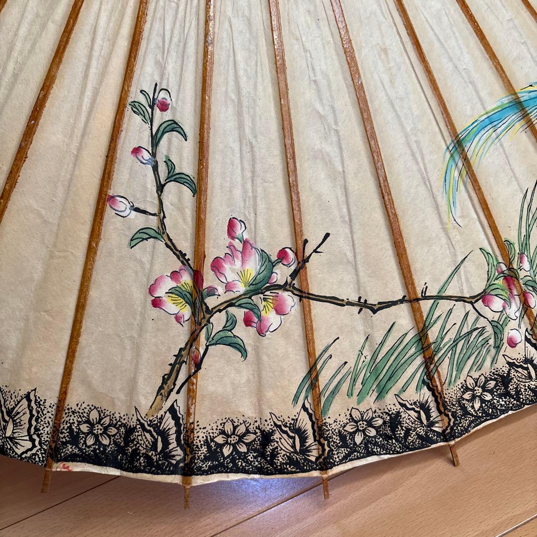 フランス　アンティーク　ヴィンテージ　傘　蛇目傘