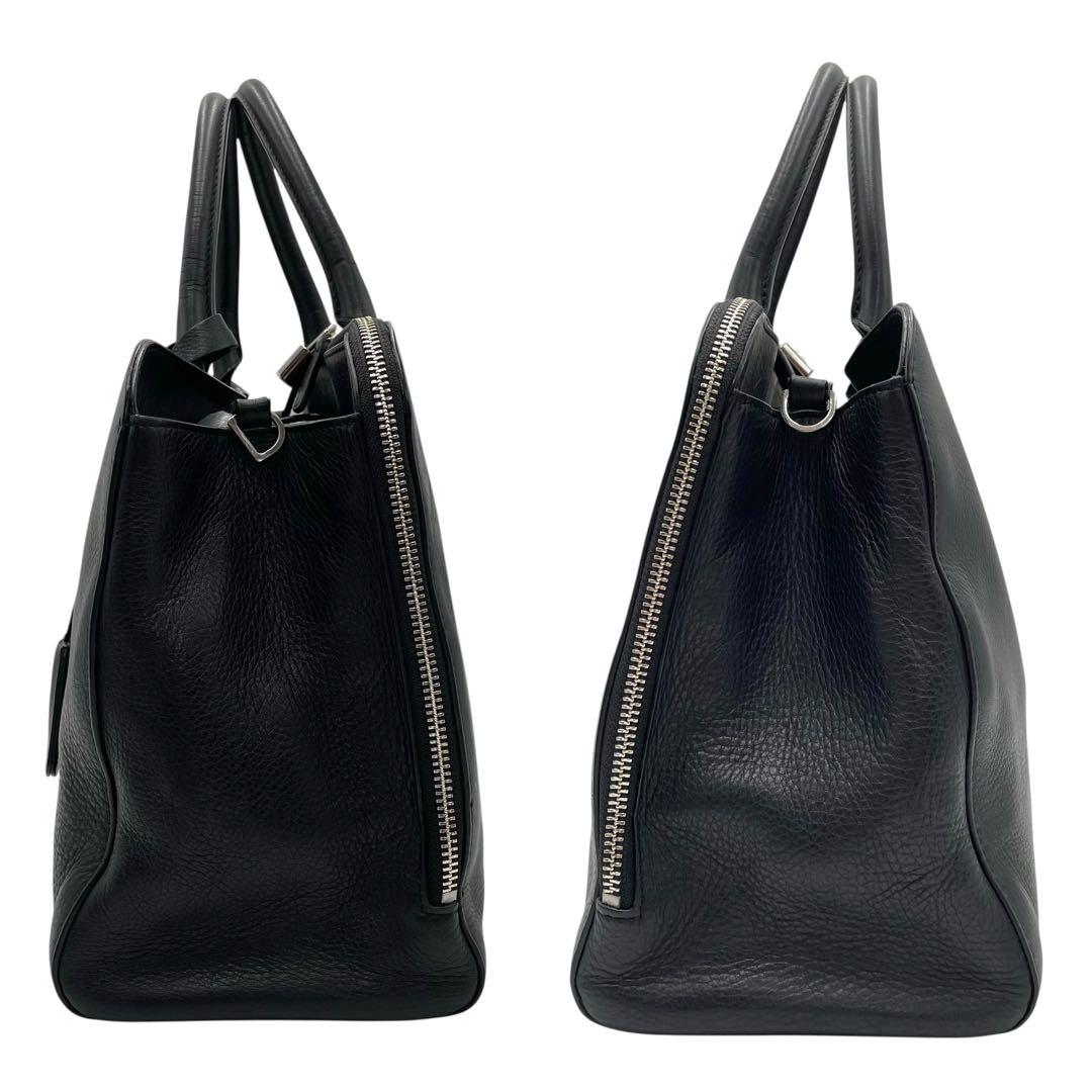 A4可 アニエスベー レザー 2way ショルダーバッグ 斜め掛け可 黒 カデナ