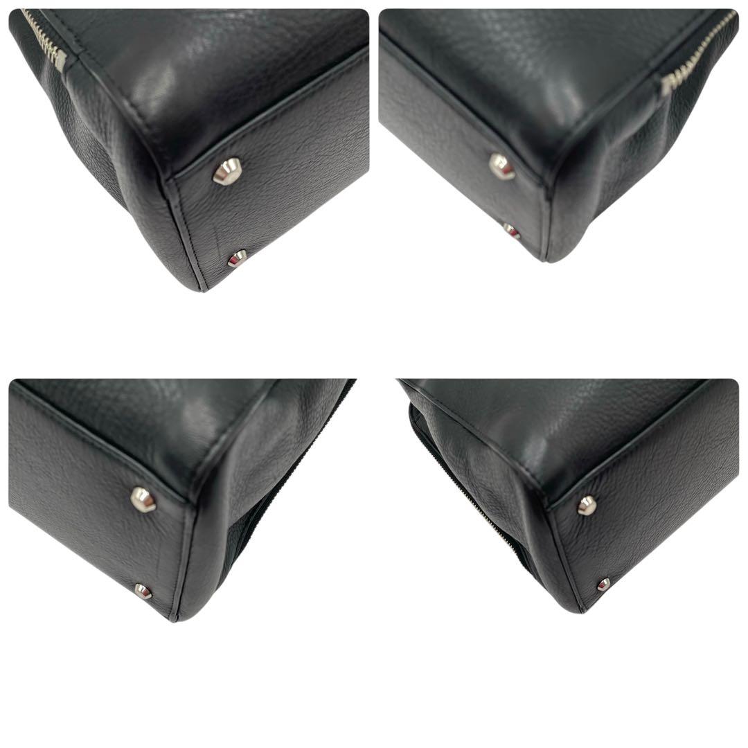 A4可 アニエスベー レザー 2way ショルダーバッグ 斜め掛け可 黒 カデナ