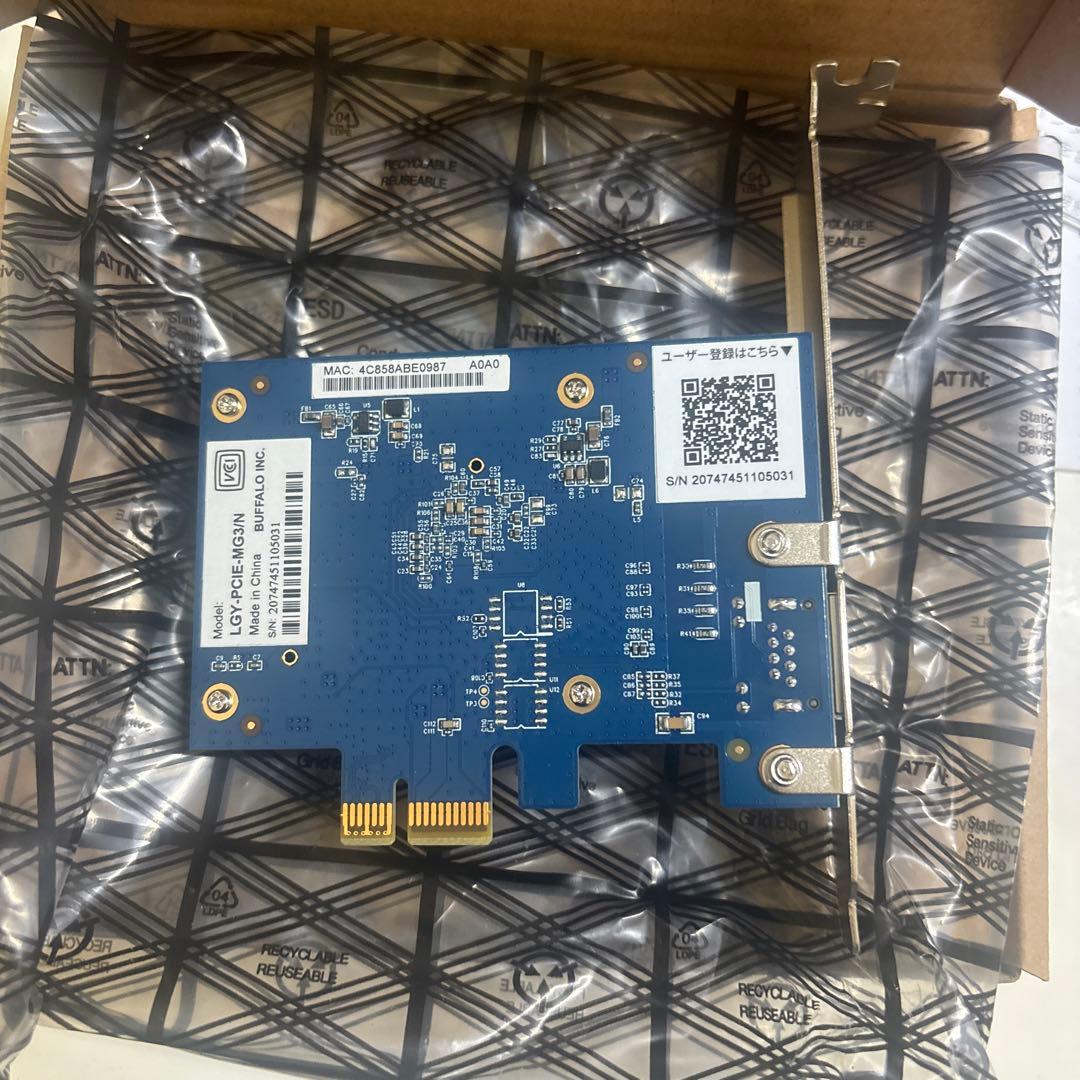 ③BUFFALO 10Gbps 10GbE LANボード PCIe ほぼ未使用
