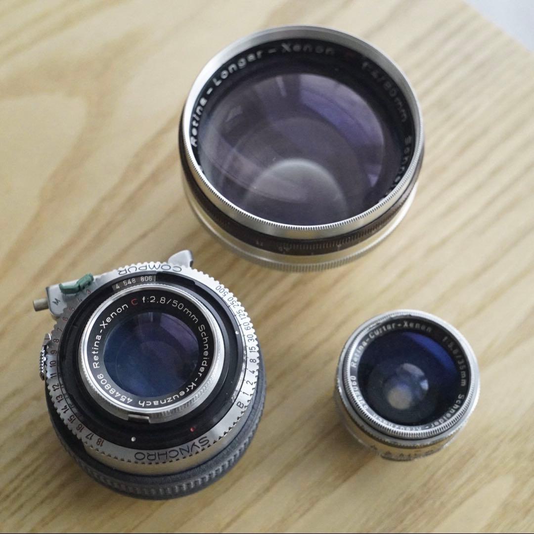 KODAK RETINA IIC Leica-M マウント、Xenonレンズ3本