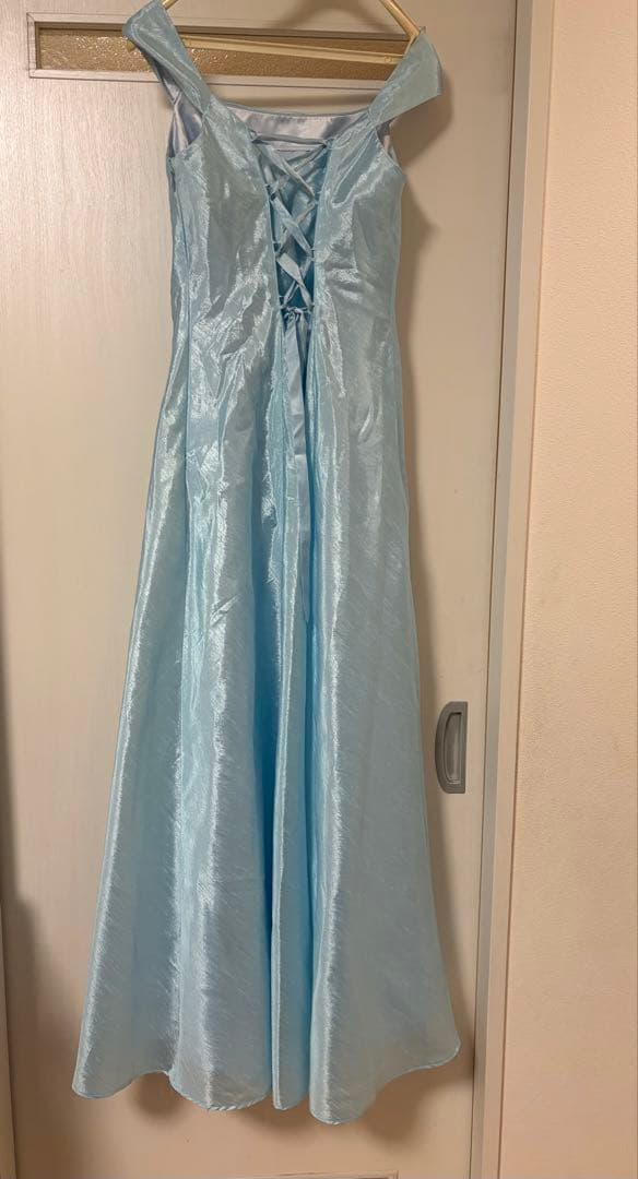 エメ　水色 ロングドレス 左横ファスナー