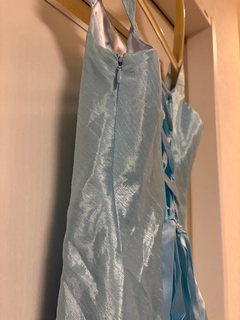 エメ　水色 ロングドレス 左横ファスナー