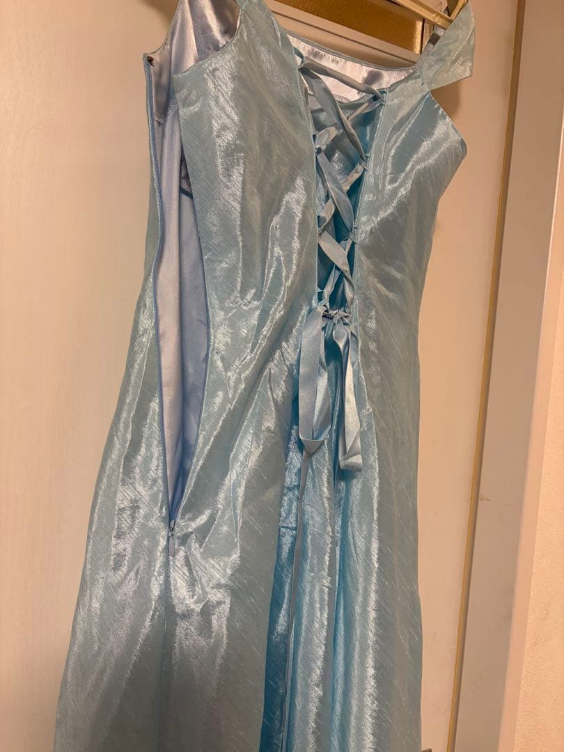 エメ　水色 ロングドレス 左横ファスナー