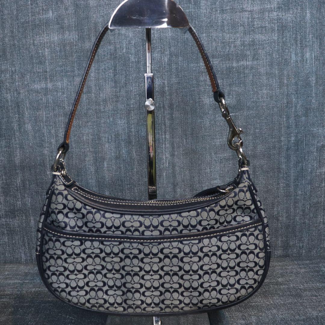 バッグ Coach accessory bag Navy signature