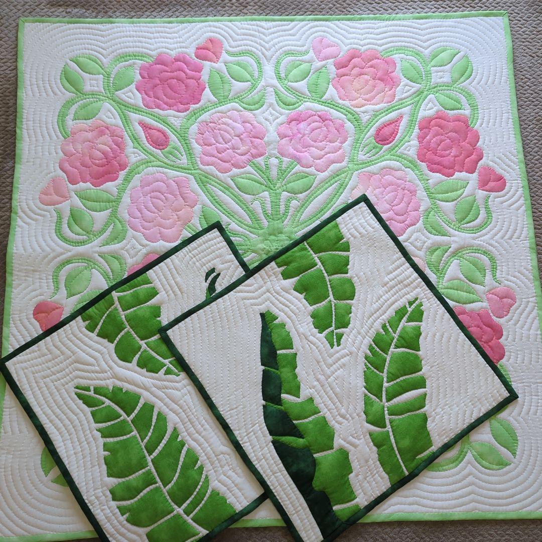 ハワイアンキルトタペストリー　モカ