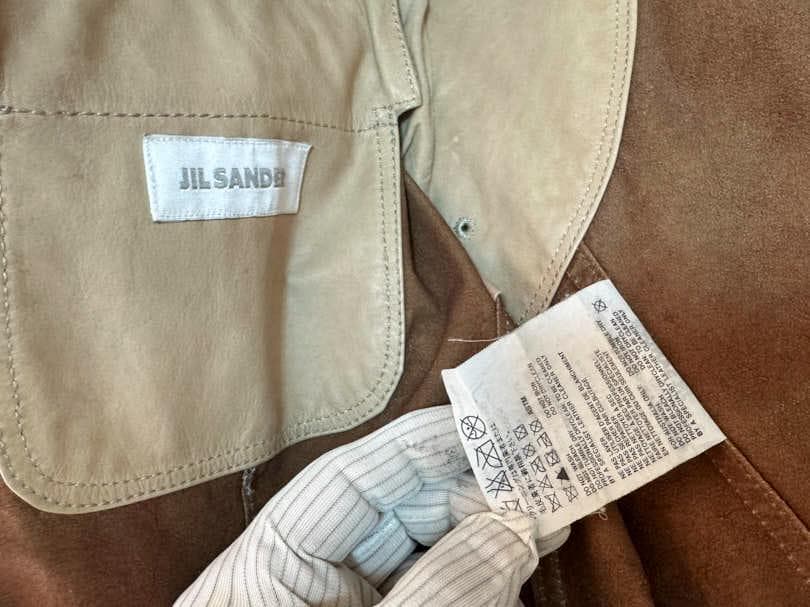 JIL SANDER ジルサンダー 本草木染め ベージュ系 レザージャケット