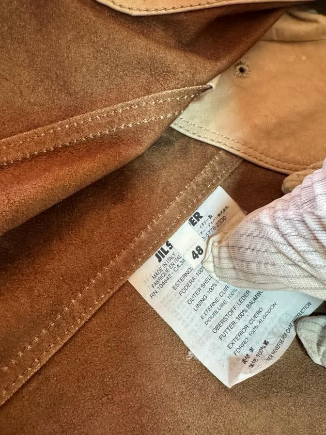 JIL SANDER ジルサンダー 本草木染め ベージュ系 レザージャケット