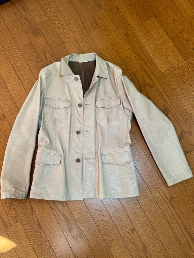 JIL SANDER ジルサンダー 本草木染め ベージュ系 レザージャケット