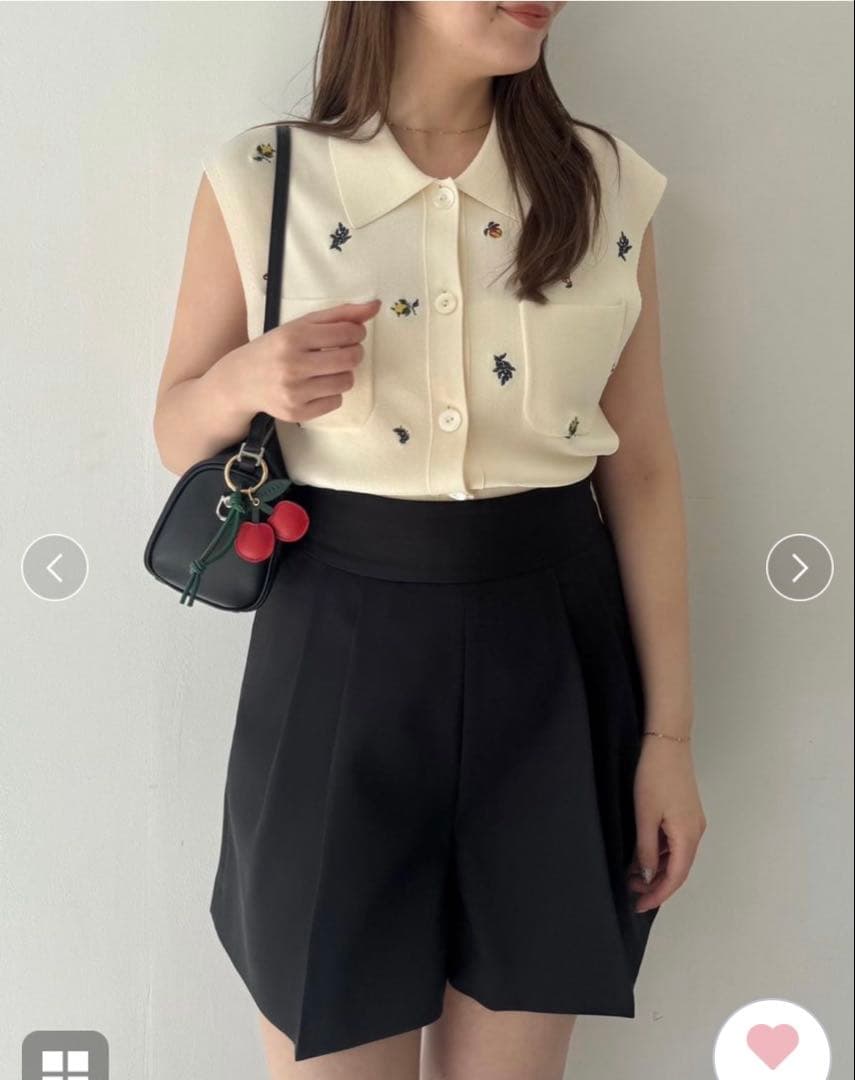 【FRAY I.D】ツータックキュロットパンツ／ウォッシャブル【0】