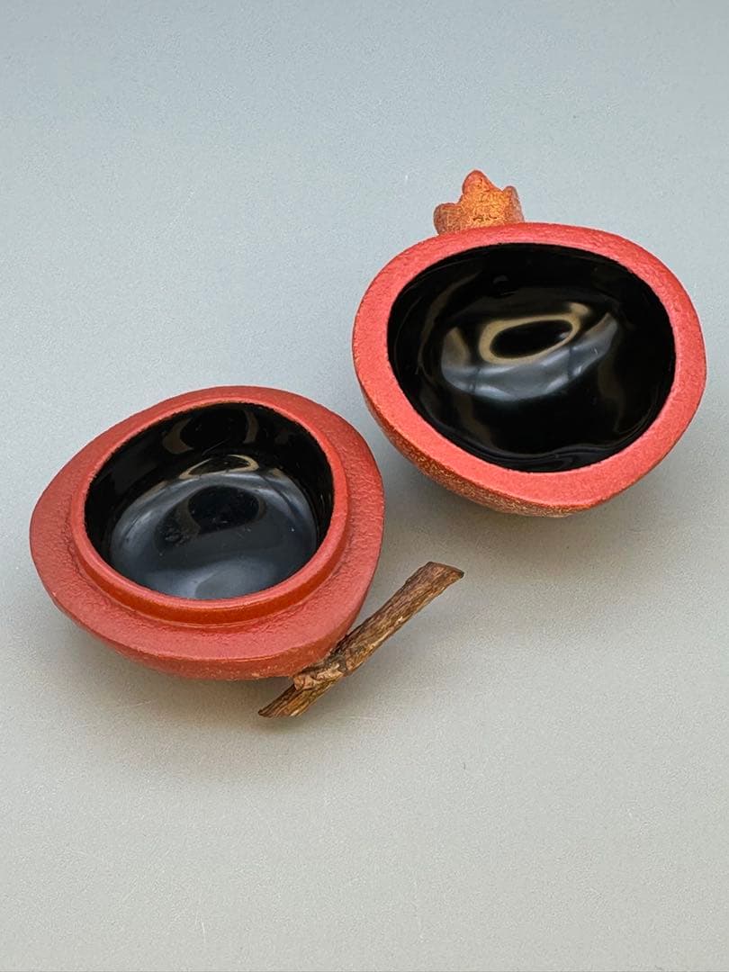 茶道具　香合　川岸充雅　乾漆柘榴