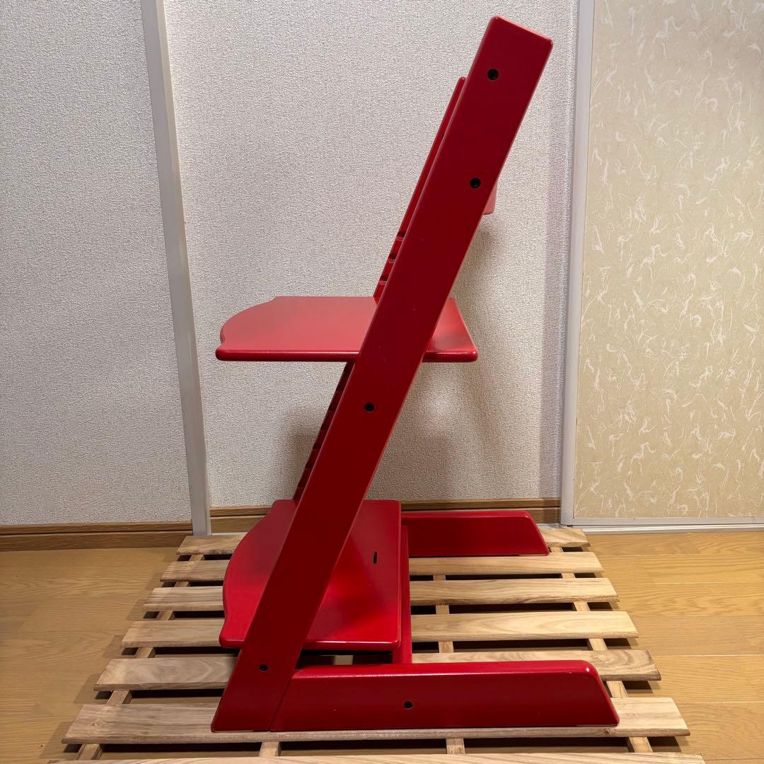 ストッケ トリップトラップ ベビーチェア レッド シリアル3 ハイチェア 椅子②