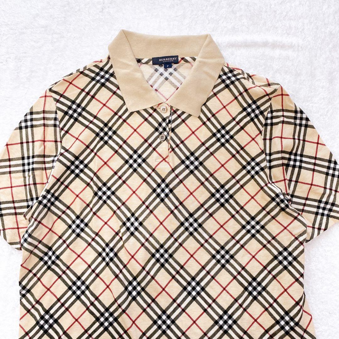 ✨極美品✨バーバリー ロンドン ノバチェック ポロシャツ ボタンシャツ 襟付き
