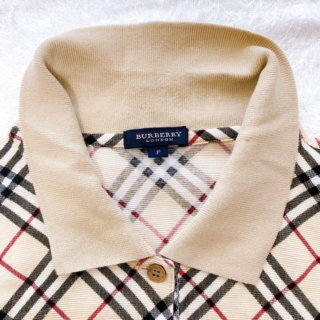 ✨極美品✨バーバリー ロンドン ノバチェック ポロシャツ ボタンシャツ 襟付き