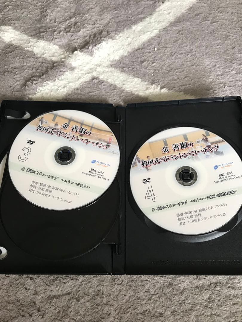 金 善淑の韓国式バドミントン・コーチング　DISK 4枚　バドミントンDVD