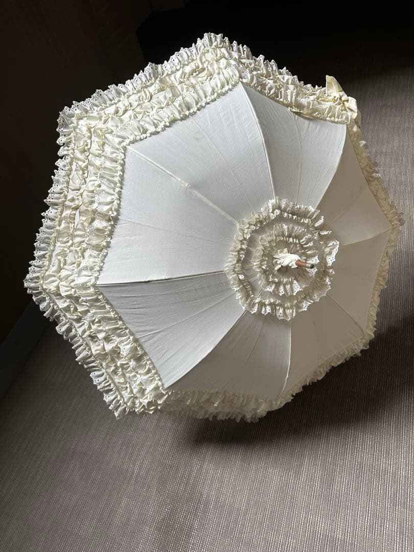 アンジェリックプリティ　ロリィタ　フリル日傘　リボン付き　ホワイト