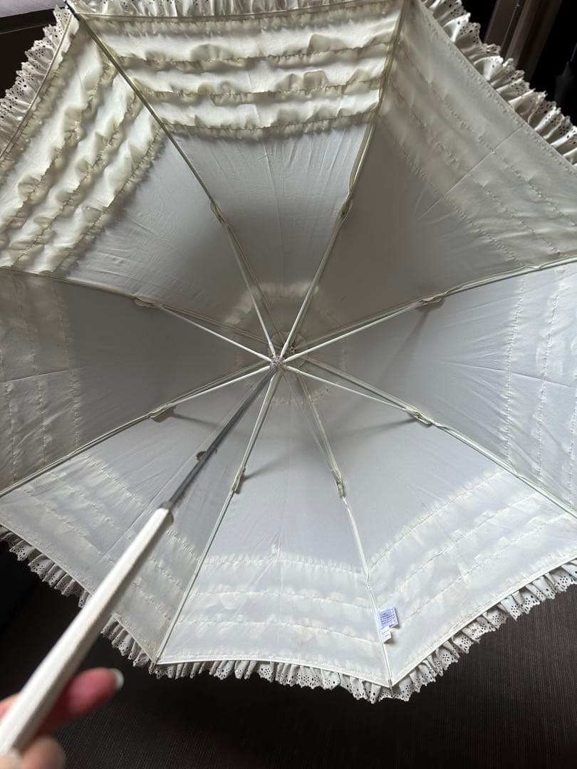 アンジェリックプリティ　ロリィタ　フリル日傘　リボン付き　ホワイト
