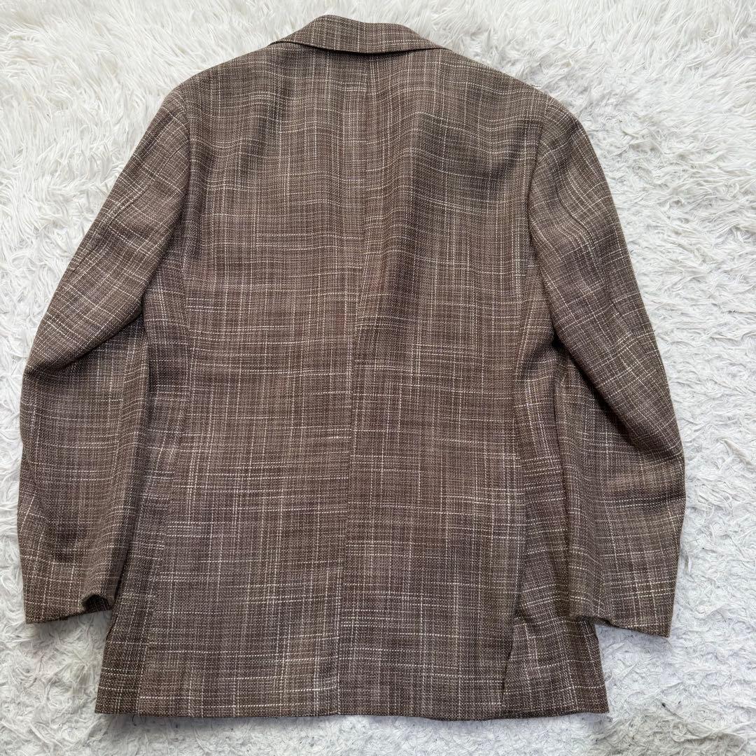 美品　ブリッラペルイルグスト　テーラードジャケット　アンコン　シルク　チェック