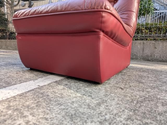 レトロポップ｜クラシック｜レザー｜1シーターアームレスソファ｜①｜