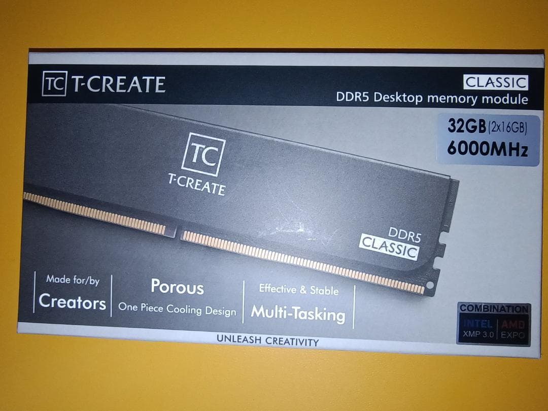 メモリー TEAM T-CREATE DDR5 6000MHz 32GB (2x16GB)