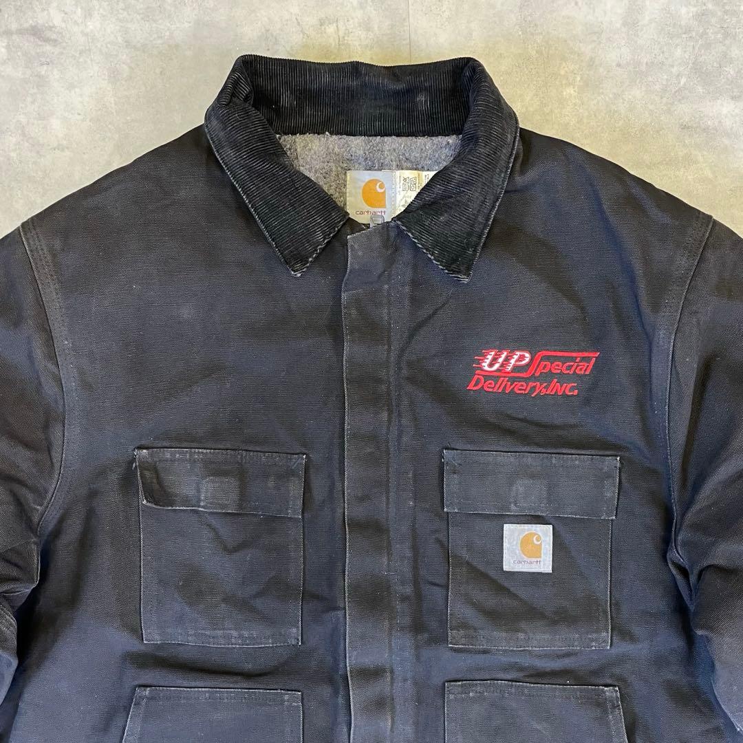 80S CARHARTT 裏地ブランケット ダックジャケット ブラック USA製