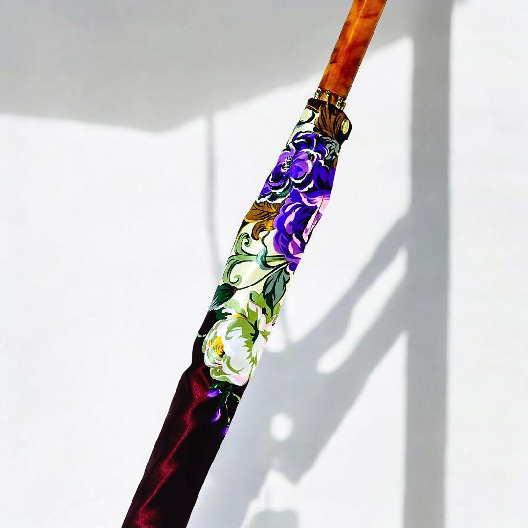 【極美品】【希少廃盤品】BALENCIAGA 高級花柄傘 日傘 正規品
