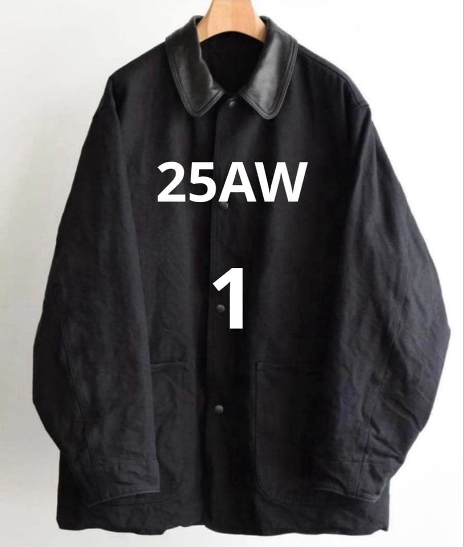 25AW SIZE1 COMOLI デニムレザーワークジャケット　新品未使用