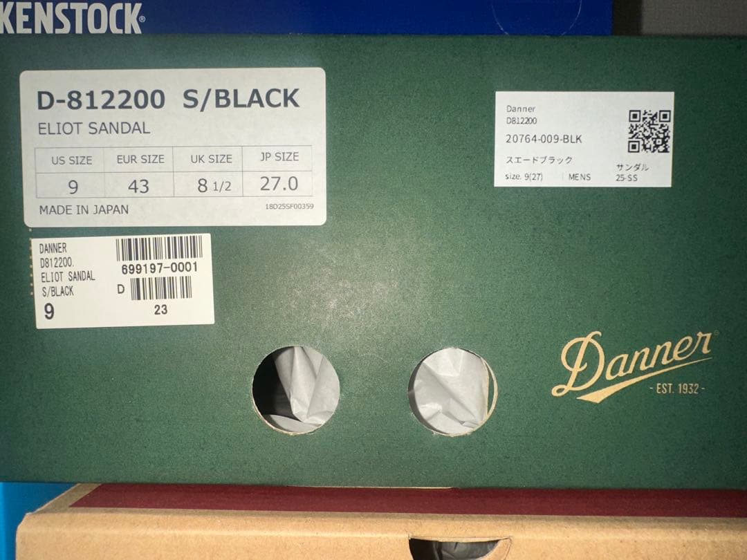 DANNER エリオットサンダル US9.0(27.0) ブラックスエード