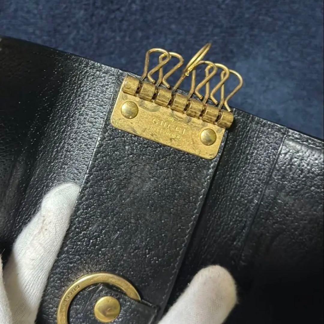 GUCCI キーケース 蜂 ビー 6連 スター レザー