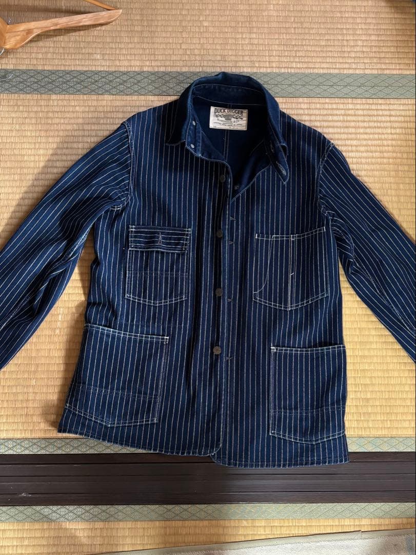 DUCK DIGGER 　ウォッシュバック　カバーオール　38インチ　Mサイズ