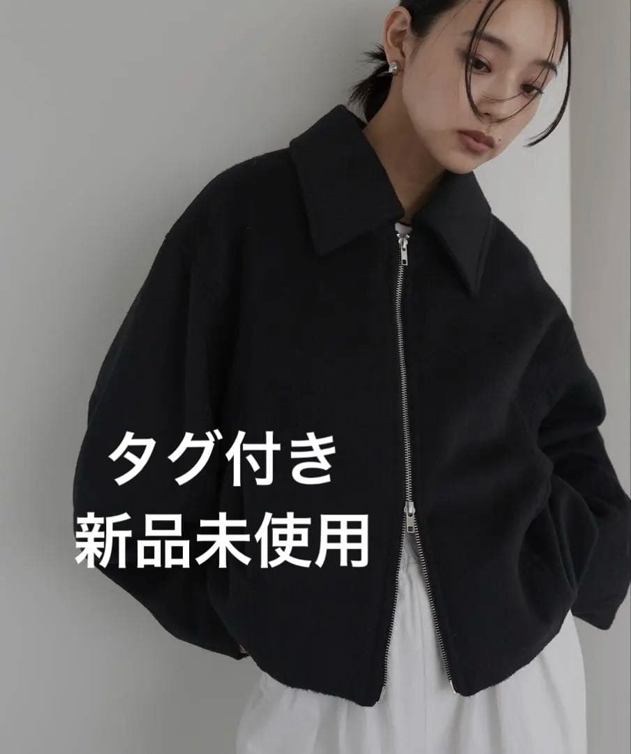 hellam フェイクビーバー ショート丈Wジップブルゾン フリーサイズ 未使用