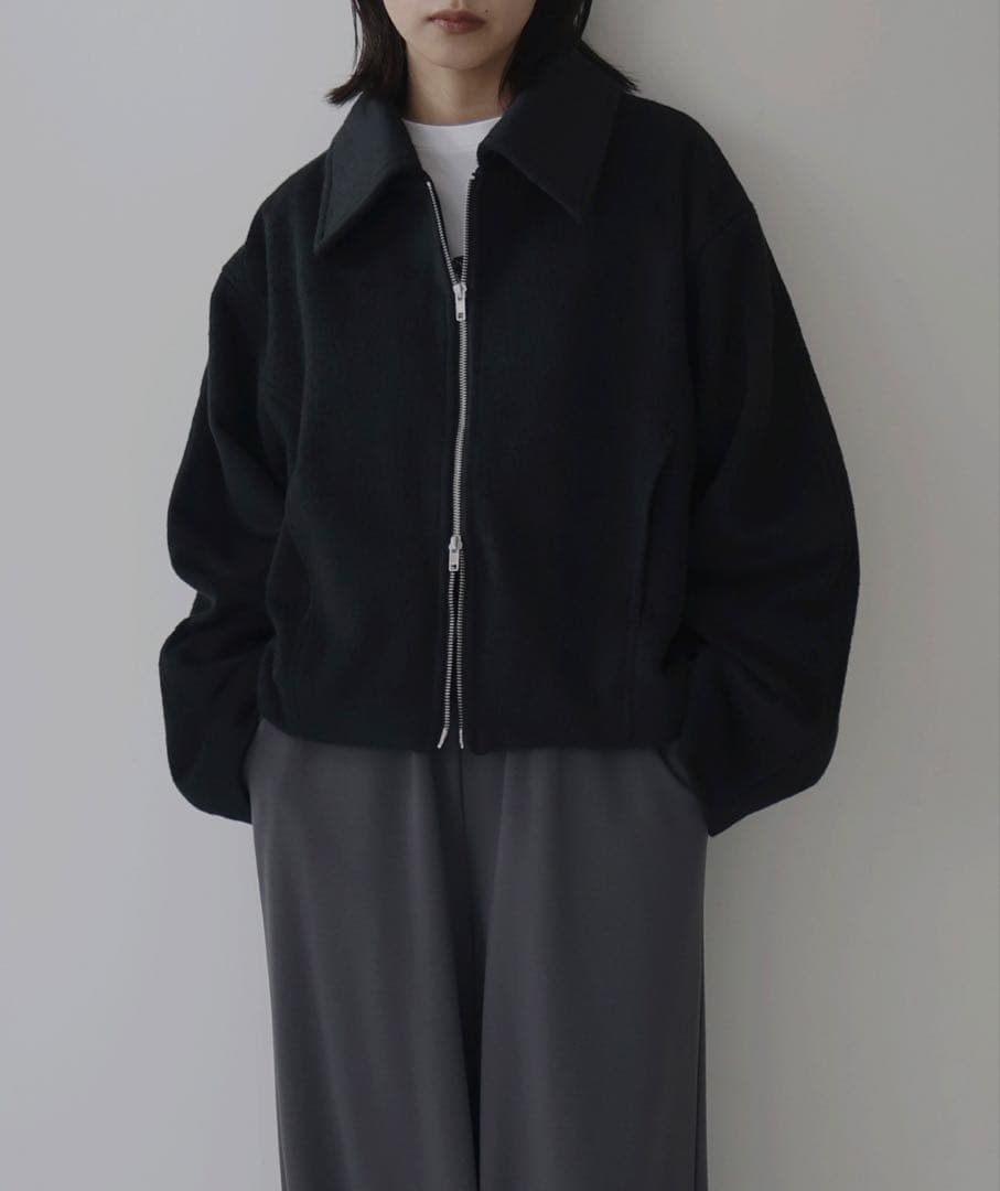 hellam フェイクビーバー ショート丈Wジップブルゾン フリーサイズ 未使用