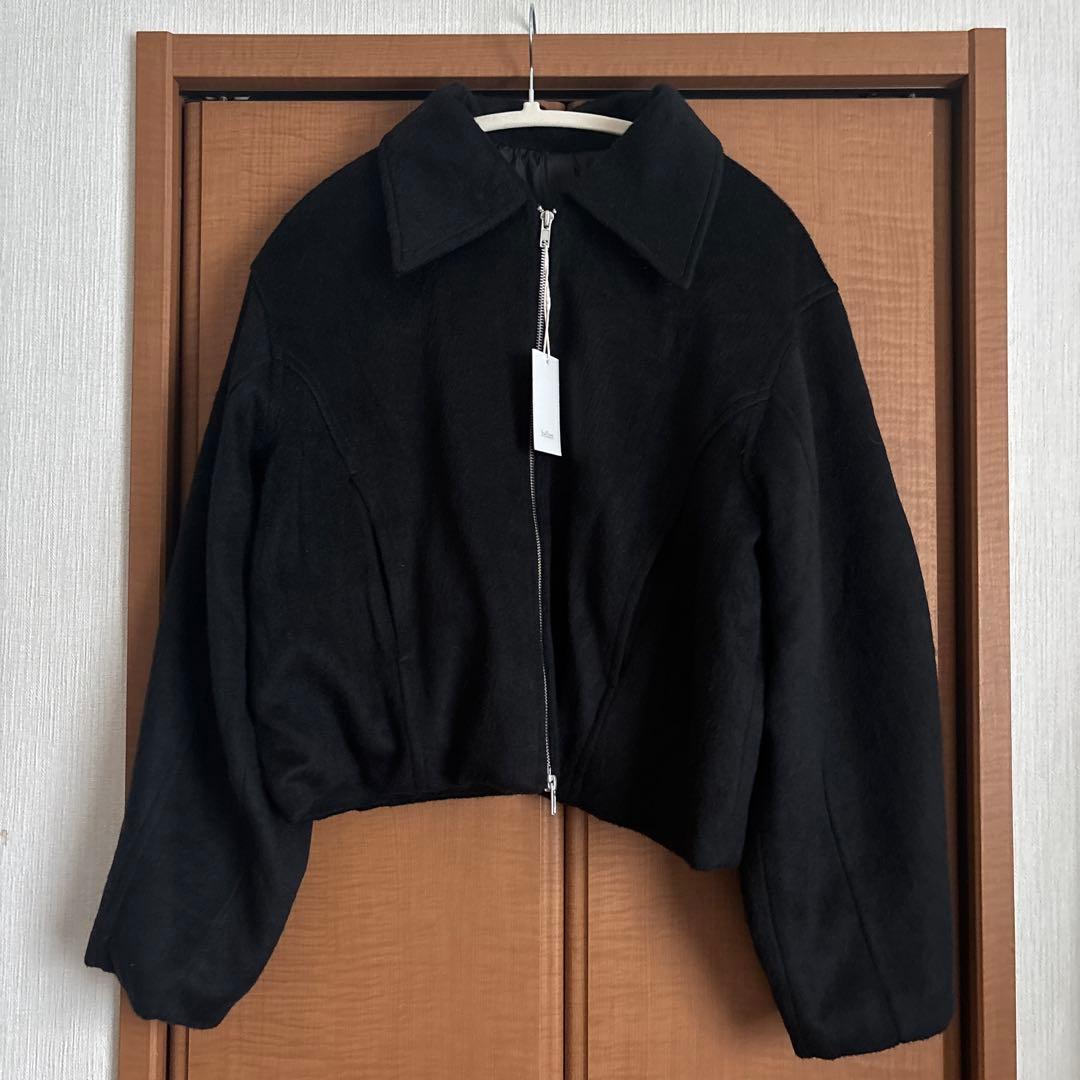 hellam フェイクビーバー ショート丈Wジップブルゾン フリーサイズ 未使用
