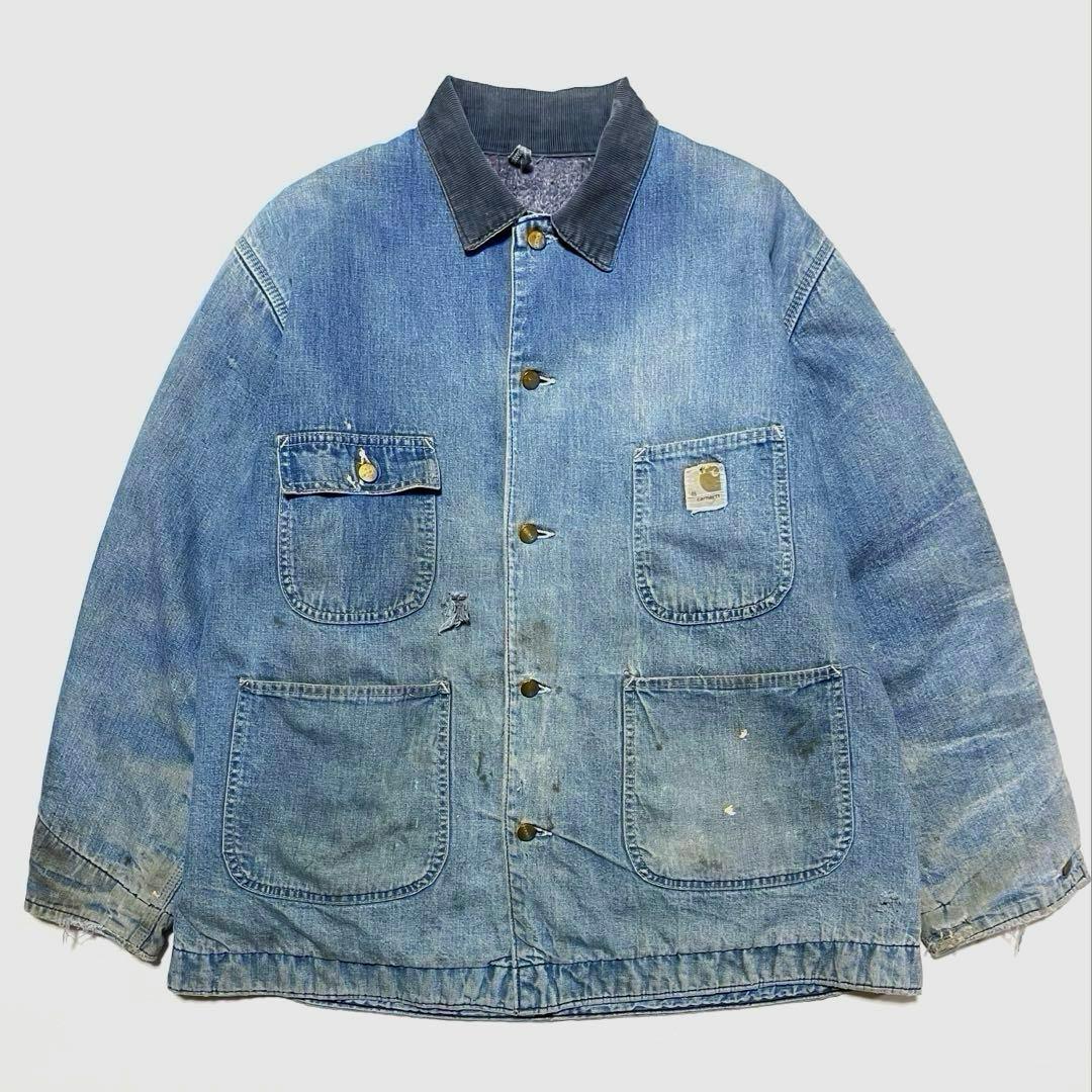 激レア 60-70s 鬼フェード Carhartt デニム製ミシガンチョアコート