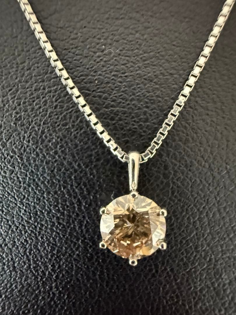 セ-ル商品価格❣️PT999ブラウンダイア1. 0ct ペンダントトップ