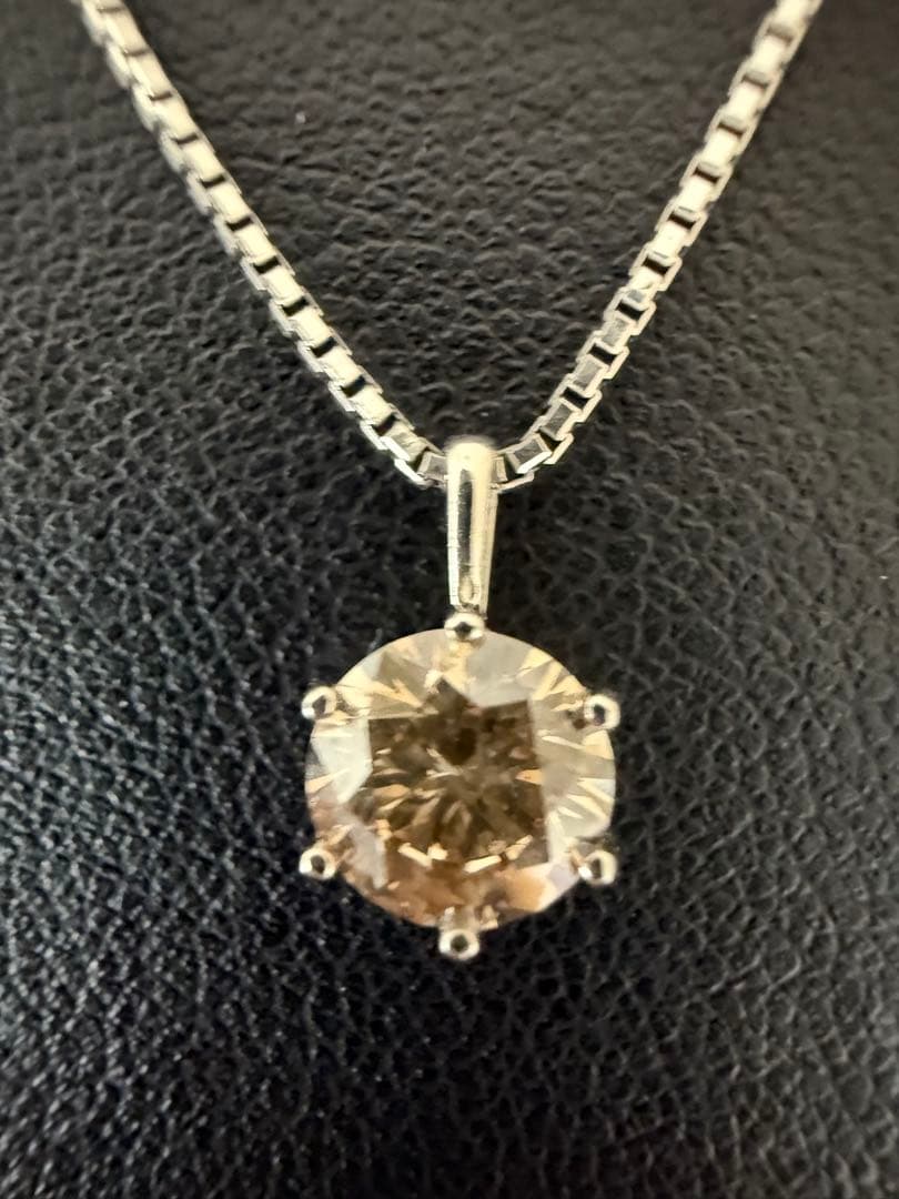 セ-ル商品価格❣️PT999ブラウンダイア1. 0ct ペンダントトップ