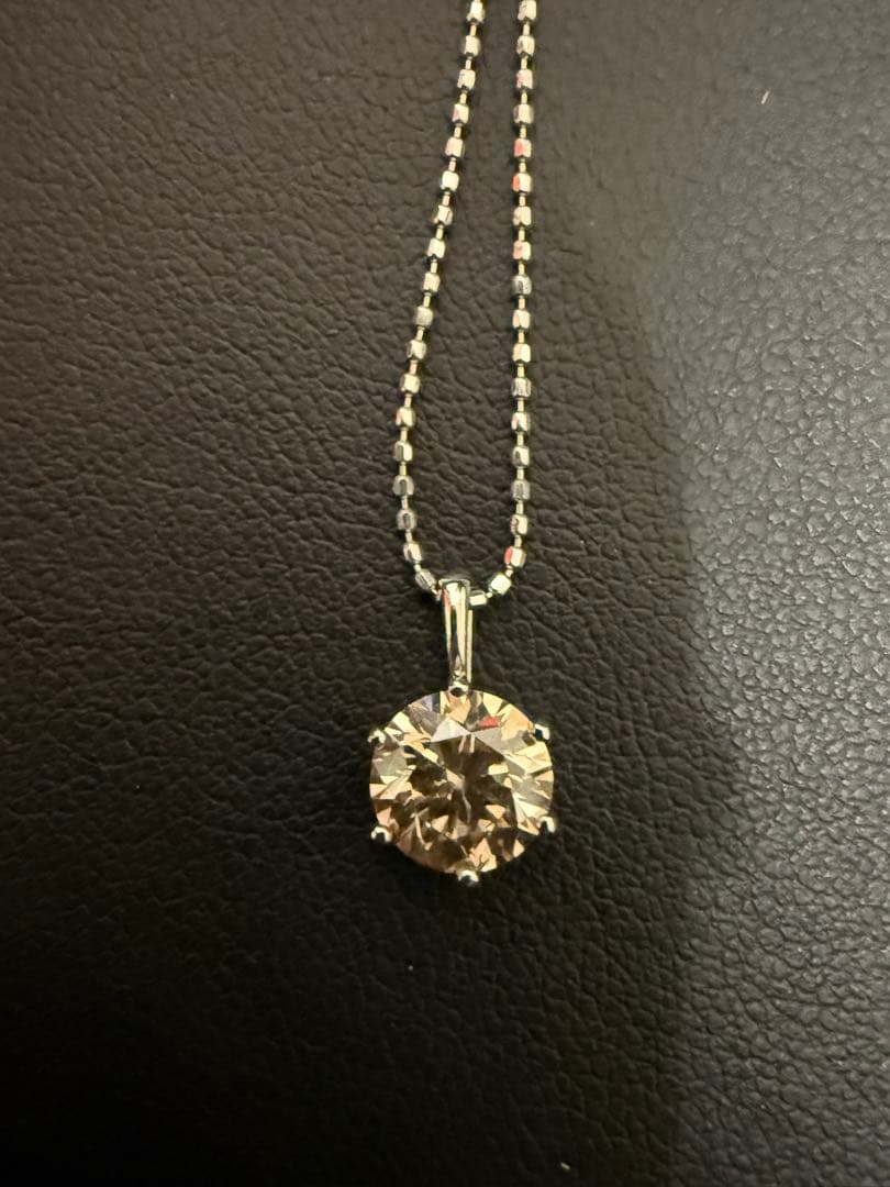 セ-ル商品価格❣️PT999ブラウンダイア1. 0ct ペンダントトップ