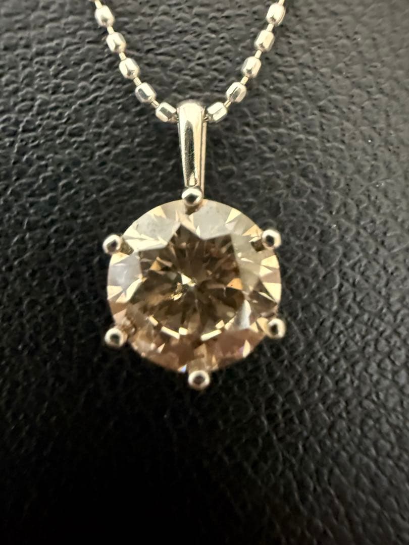 セ-ル商品価格❣️PT999ブラウンダイア1. 0ct ペンダントトップ