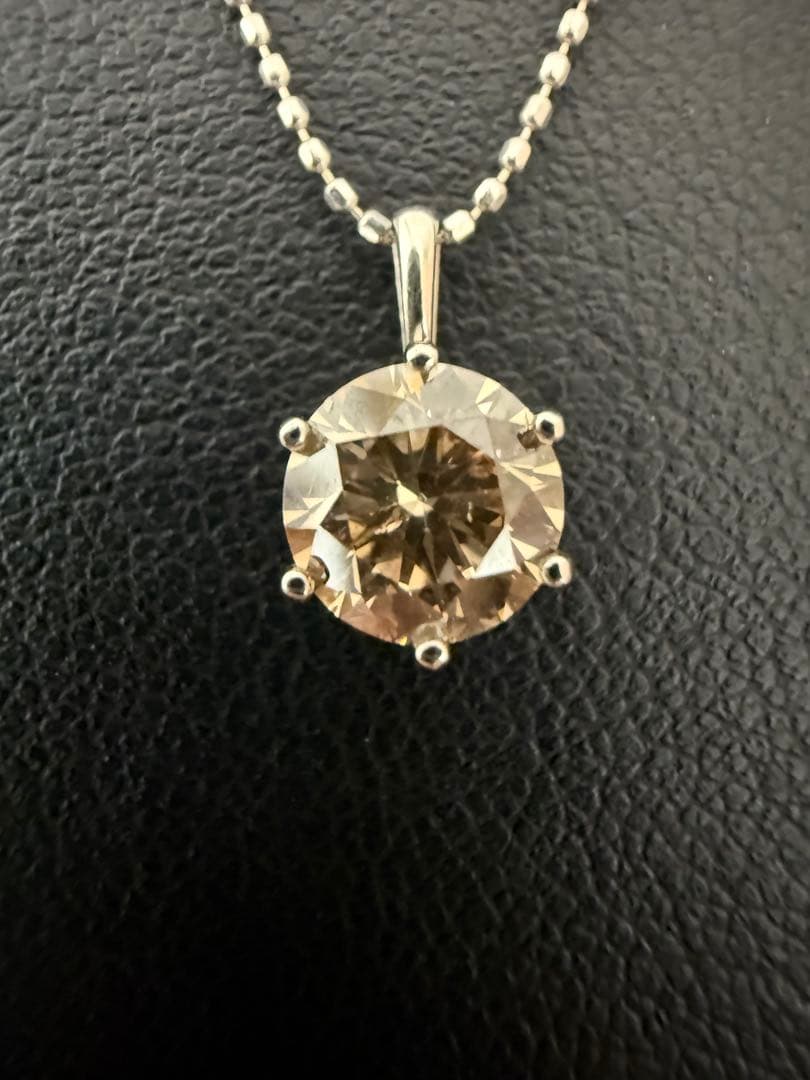 セ-ル商品価格❣️PT999ブラウンダイア1. 0ct ペンダントトップ