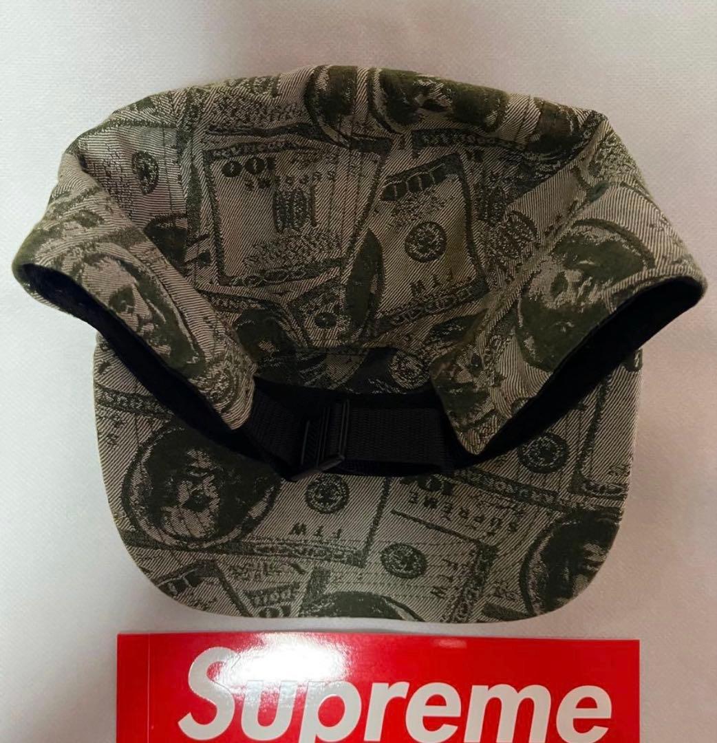 帽子 Supreme 100 dollar bill camp cap green