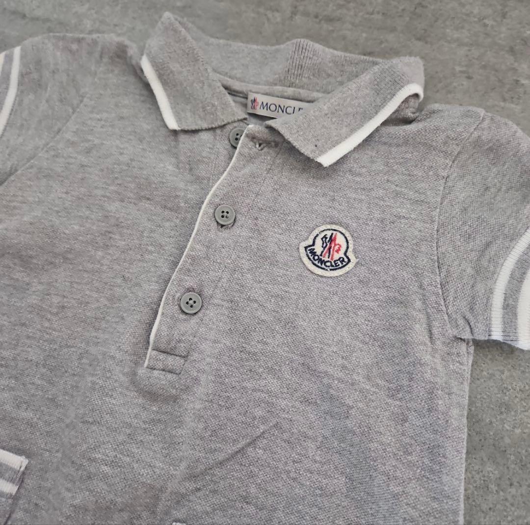 【極美品】80センチ　MONCLER グレー ロンパース 12M