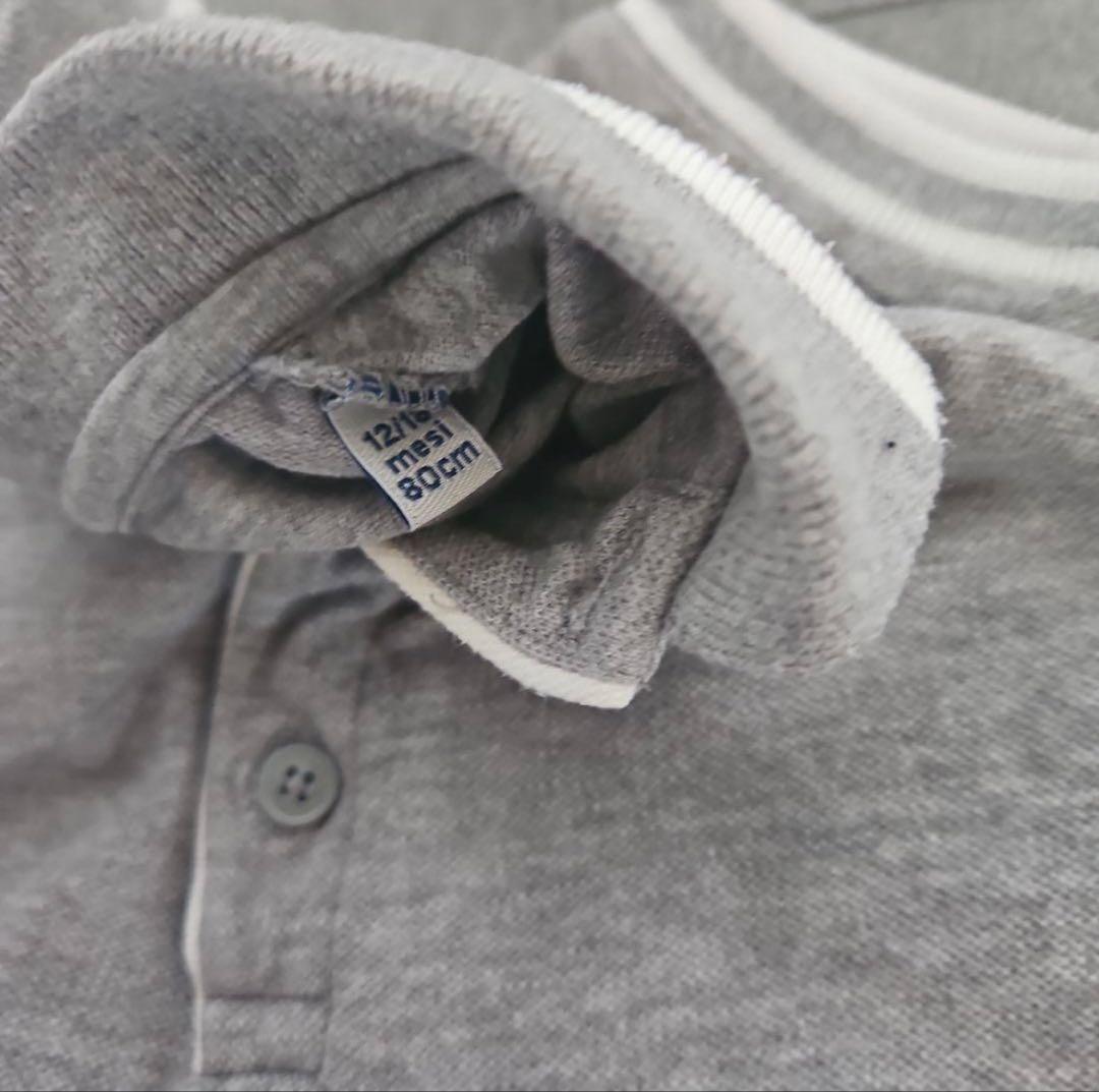 【極美品】80センチ　MONCLER グレー ロンパース 12M