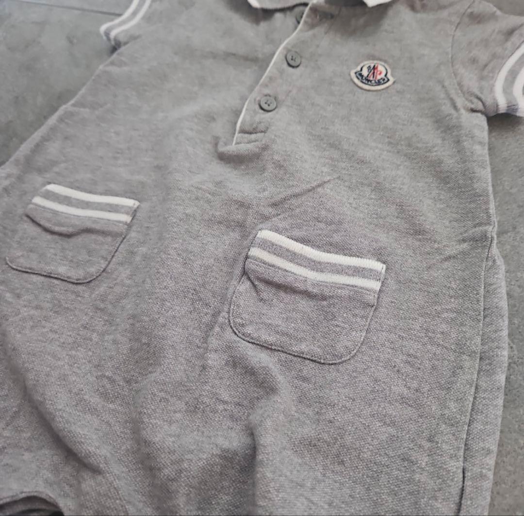 【極美品】80センチ　MONCLER グレー ロンパース 12M