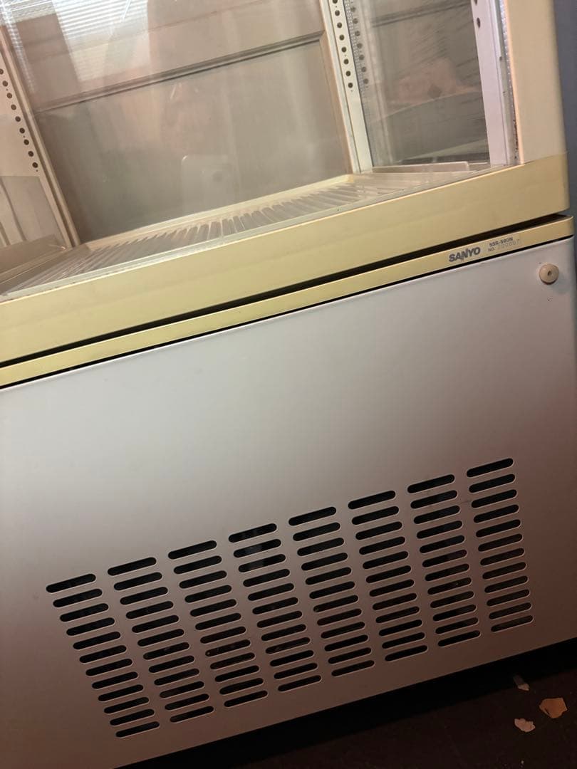 ◼︎引き取り限定◼︎SANYO冷蔵ショーケース 2ドア 白ホワイト花冷蔵庫業務用