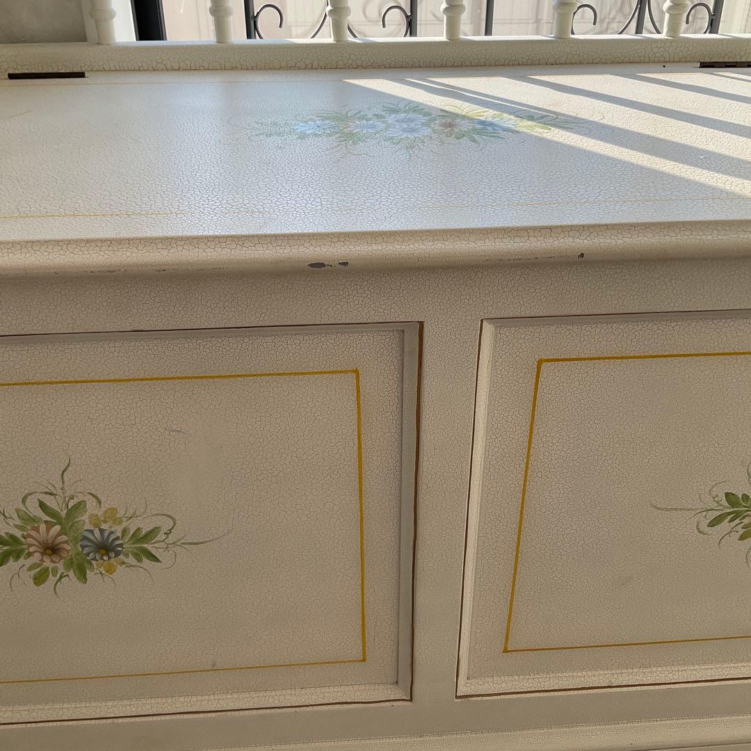 ロココ調　イタリア製　ハンドペイント　ベンチチェスト　姫家具