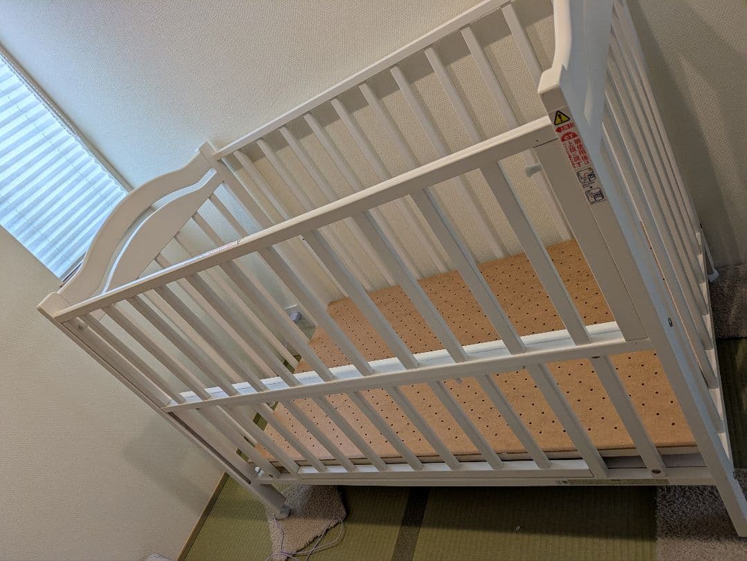 ベビーベット　石崎家具　アリス　ホワイト【名古屋引渡・ベビー布団セット割あり】