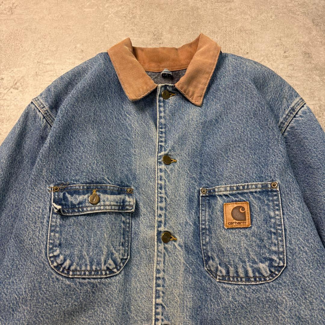 KN様 カーハート【L】00s チョアコート カバーオール デニム ジャケット